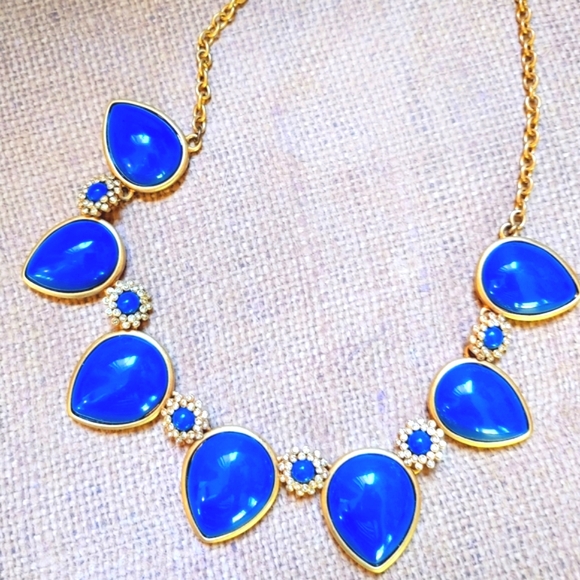 J. Crew blue statement necklace - Picture 1 of 7